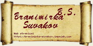 Branimirka Šuvakov vizit kartica